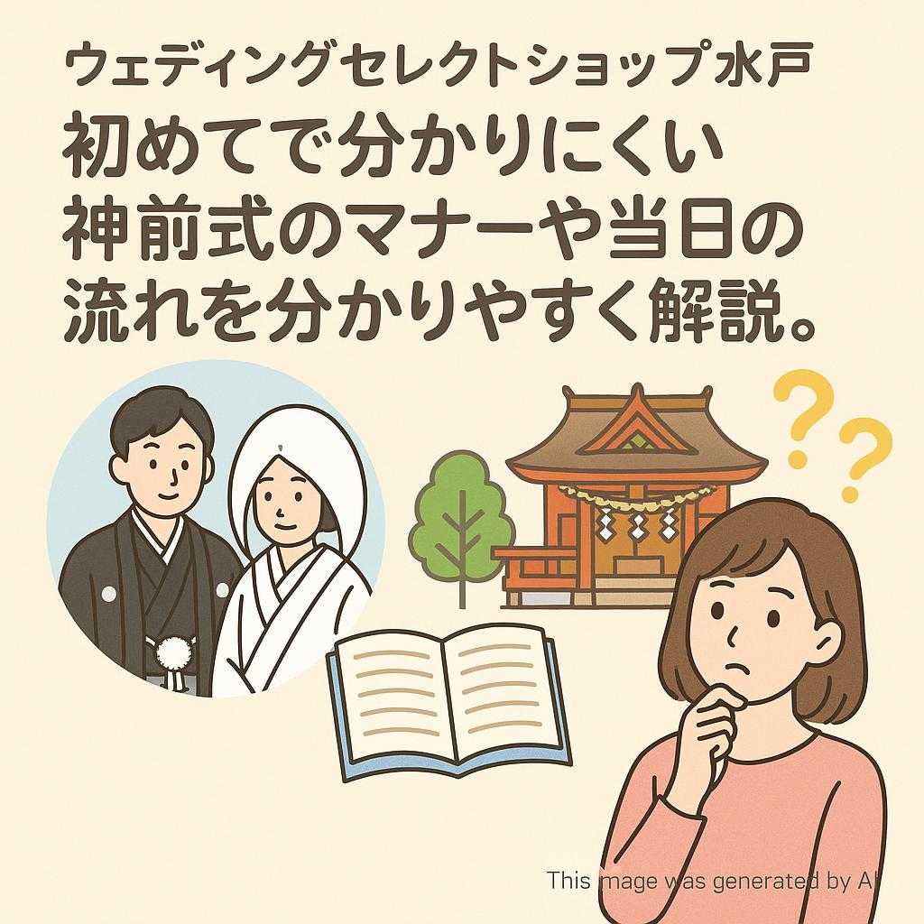 ウェディングセレクトショップ水戸 初めてで分かりにくい神前式のマナーや当日の流れを分かりやすく解説。