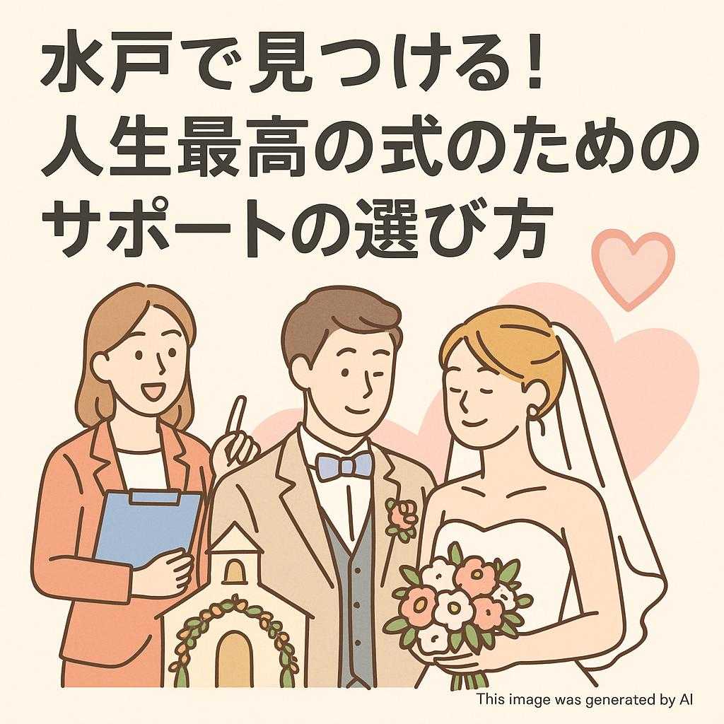 水戸で見つける!人生最高の式のためのサポートの選び方