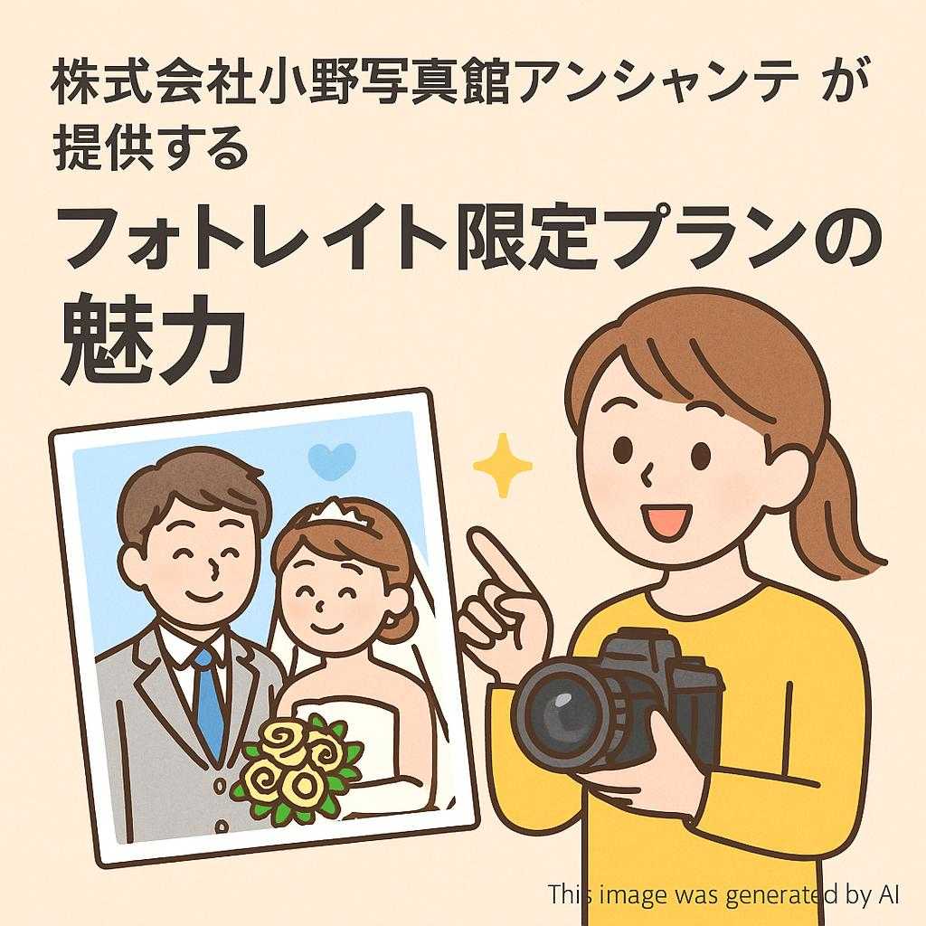 株式会社小野写真館アンシャンテが提供するフォトレイト限定プランの魅力