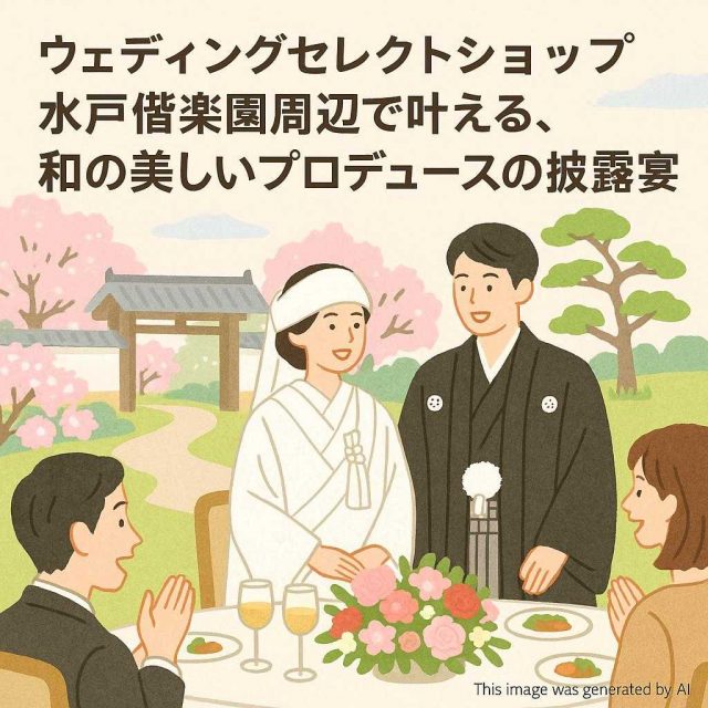 ウェディングセレクトショップ水戸偕楽園周辺で叶える、和の美しいプロデュースの披露宴