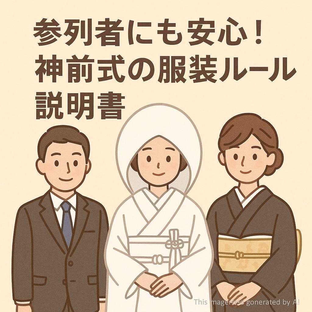 参列者にも安心!神前式の服装ルール説明書