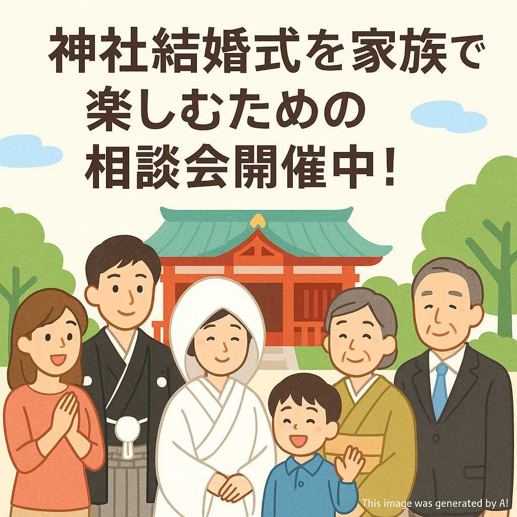 神社結婚式を家族で楽しむための相談会開催中!