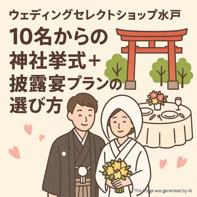ウェディングセレクトショップ水戸10名からの神社挙式＋披露宴プランの選び方
