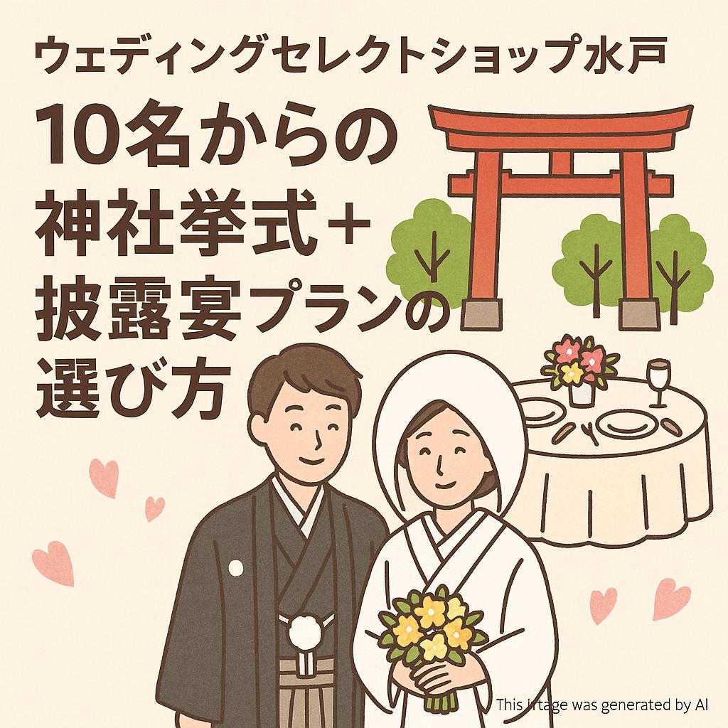 ウェディングセレクトショップ水戸10名からの神社挙式＋披露宴プランの選び方