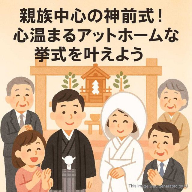 親族中心の神前式！心温まるアットホームな挙式を叶えよう