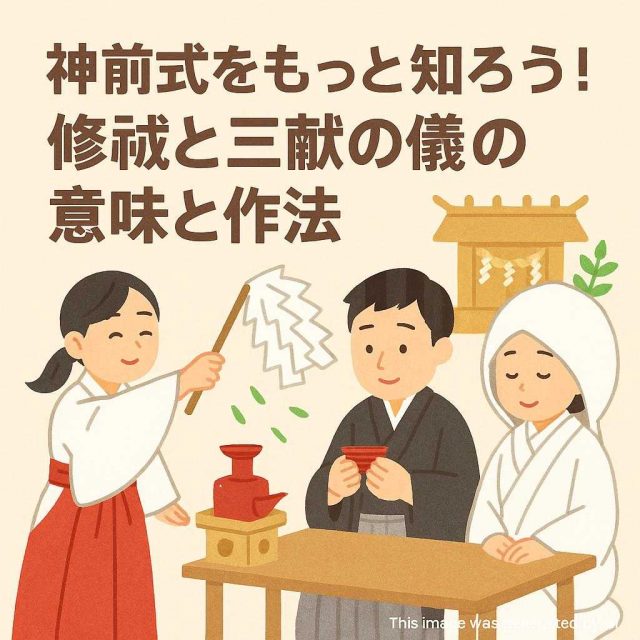 神前式をもっと知ろう！修祓と三献の儀の意味と作法