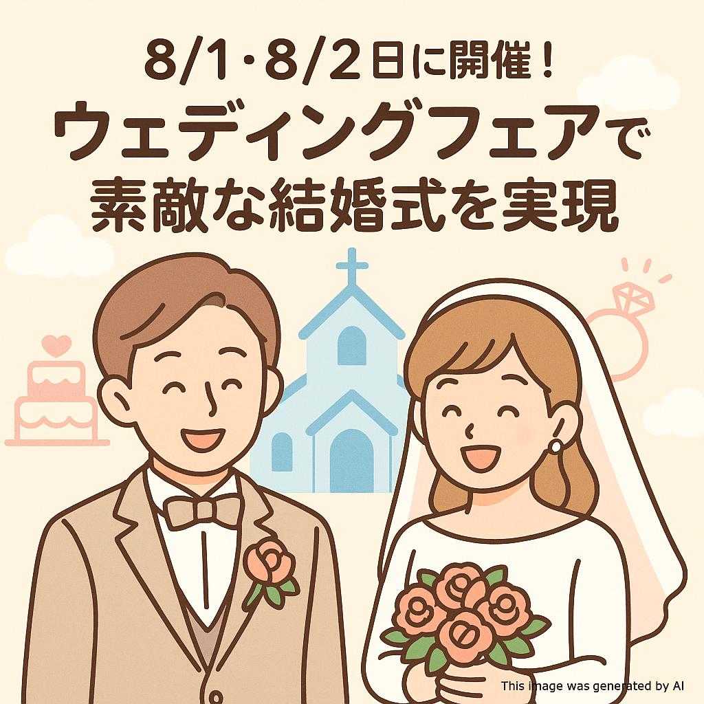 8/1・8/2日に開催!ウェディングフォイトフェアで素敵な結婚式を実現