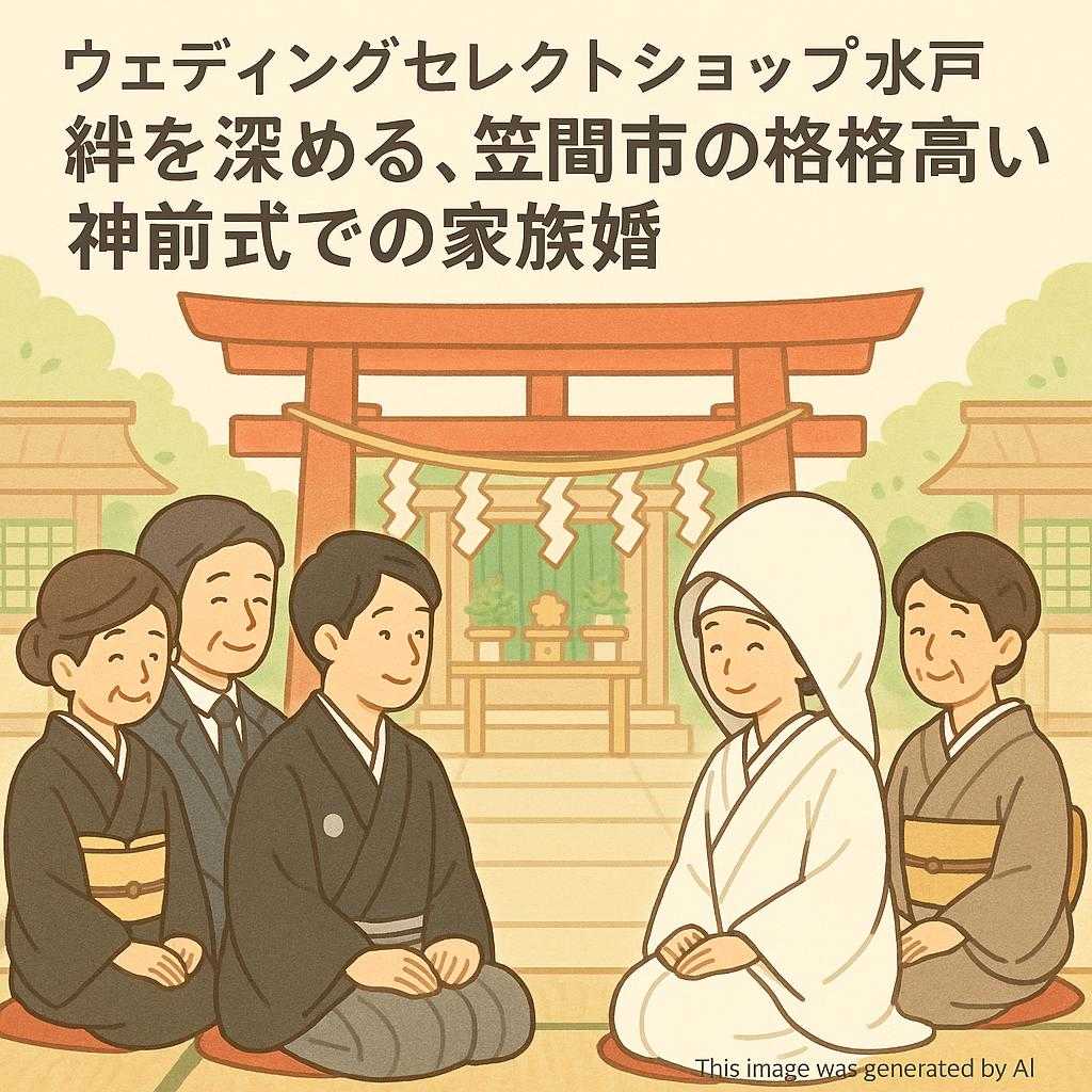 ウェディングセレクトショップ水戸絆を深める、笠間市の格式高い神前式での家族婚