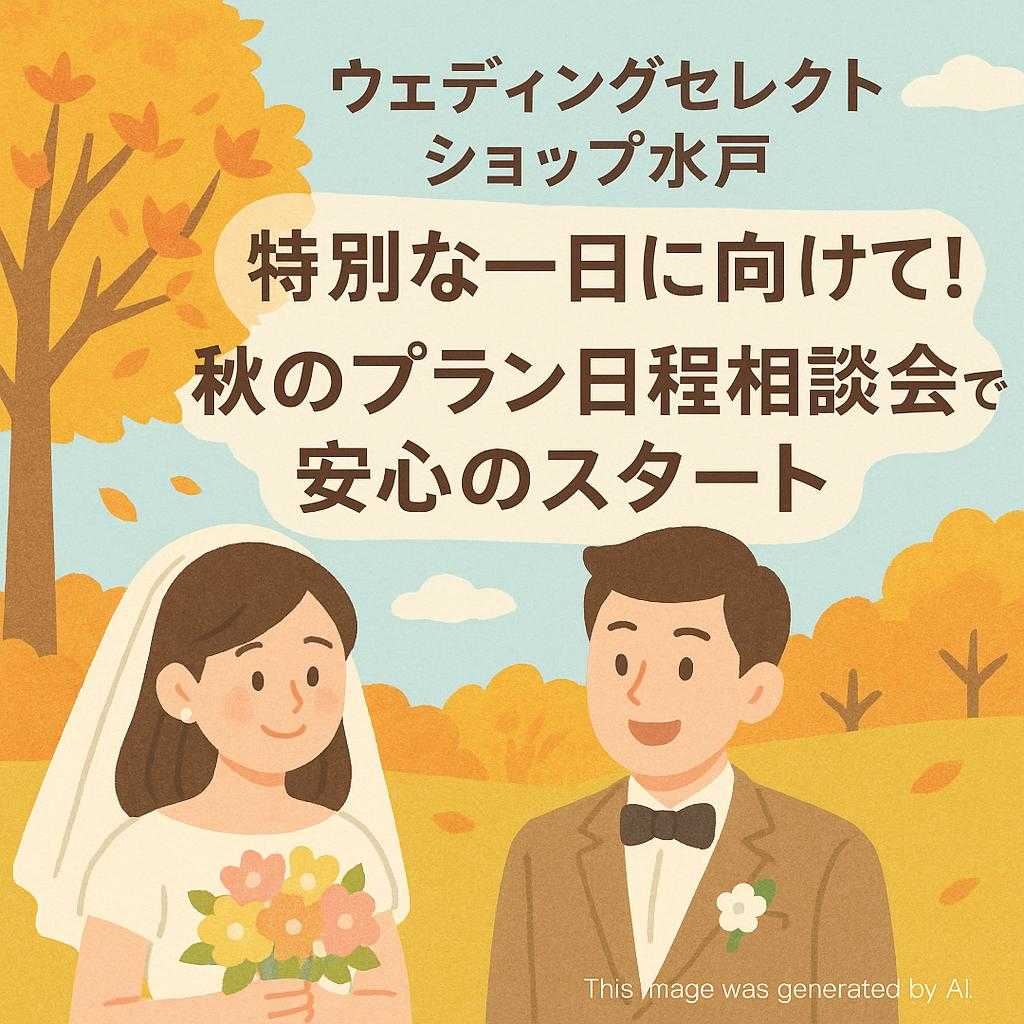 ウェディングセレクトショップ水戸 特別な一日に向けて!秋のプラン日程相談会で安心のスタート