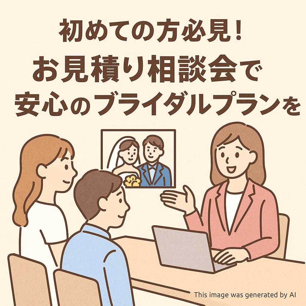 初めての方必見!お見積り相談会で安心のブライダルプランを