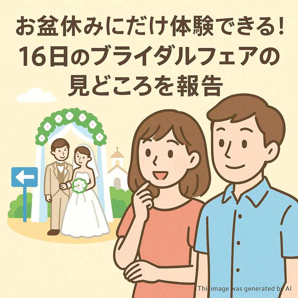 お盆休みにだけ体験できる!16日のブライダルフェアの見どころを報告