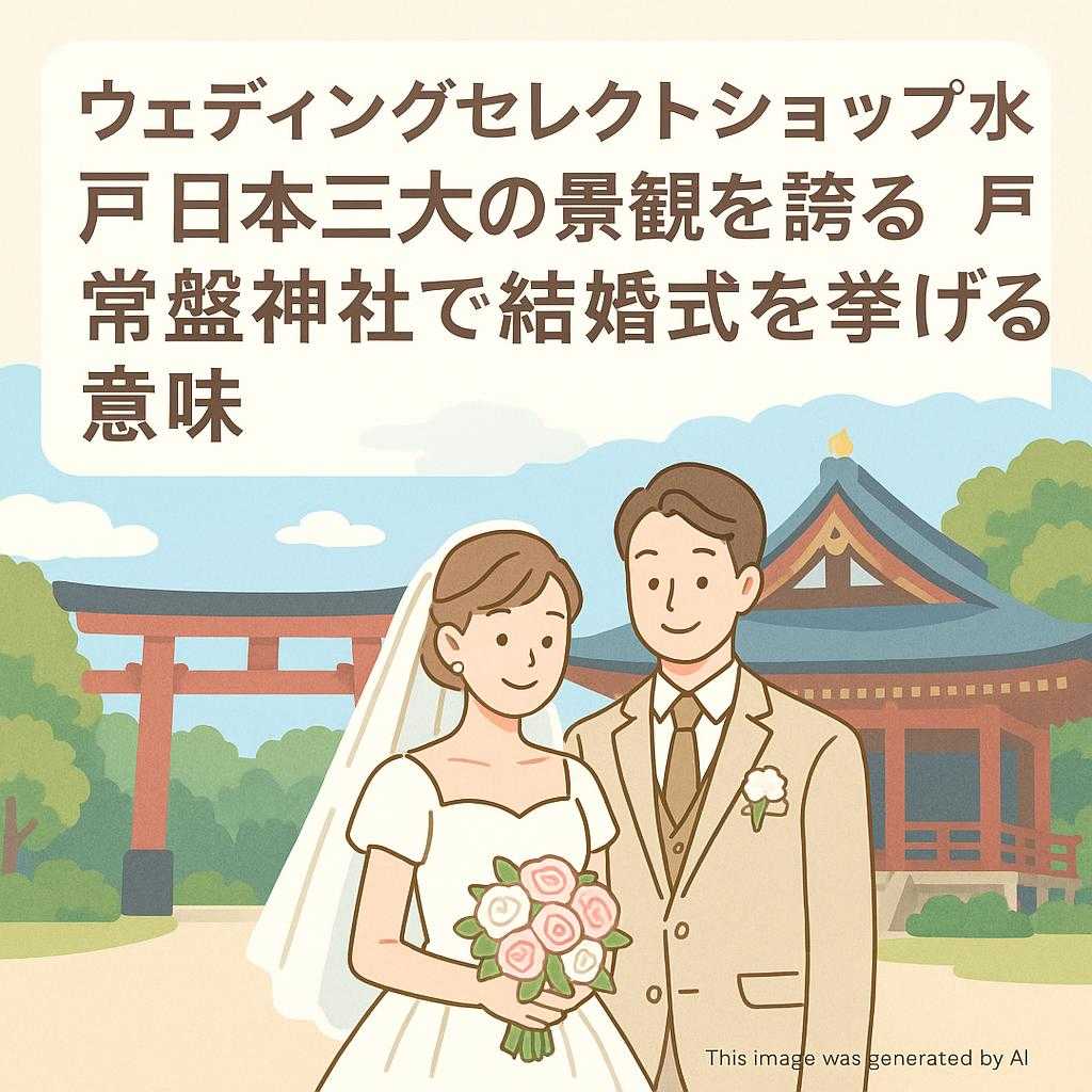 ウェディングセレクトショップ水戸日本三大の景観を誇る常盤神社で結婚式を挙げる意味