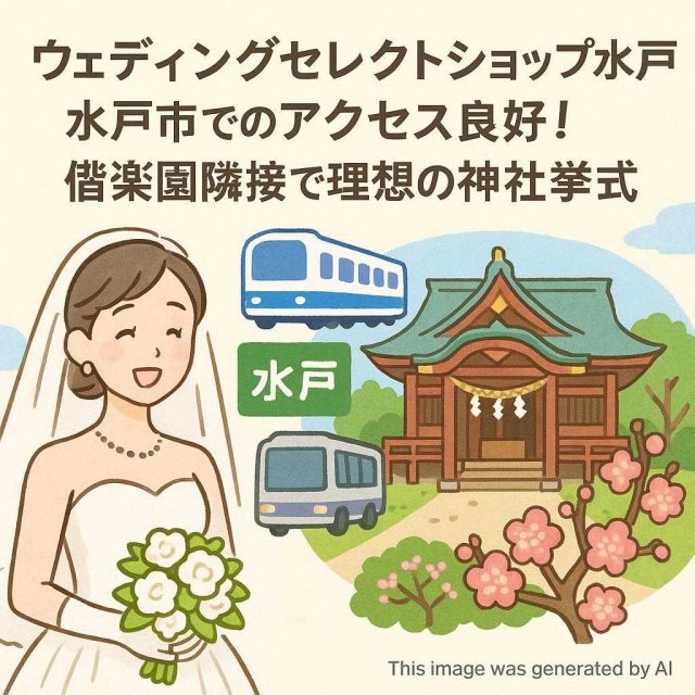 ウェディングセレクトショップ水戸水戸市でのアクセス良好！偕楽園隣接で理想の神社挙式