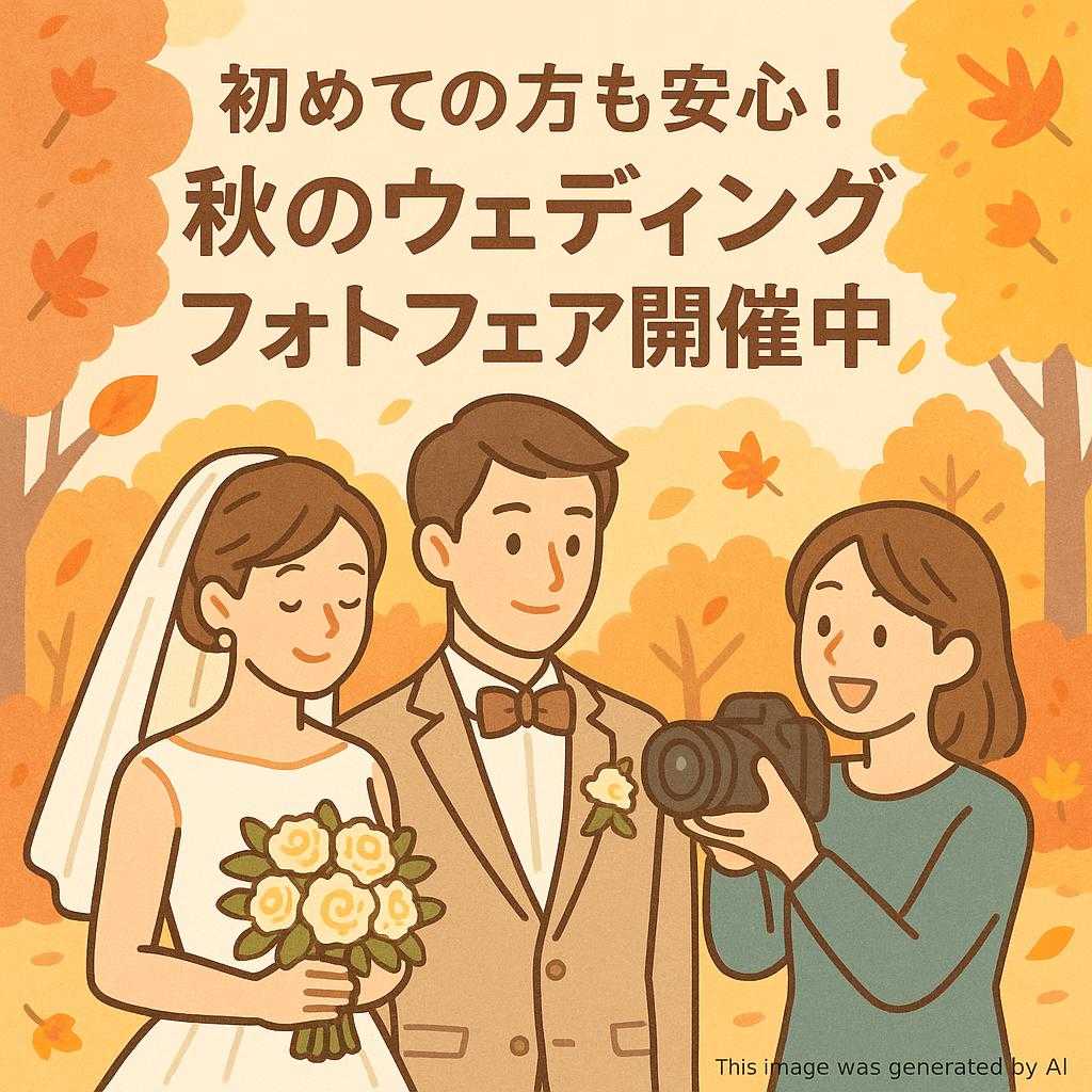 初めての方も安心!秋のウェディングフォトフェア開催中