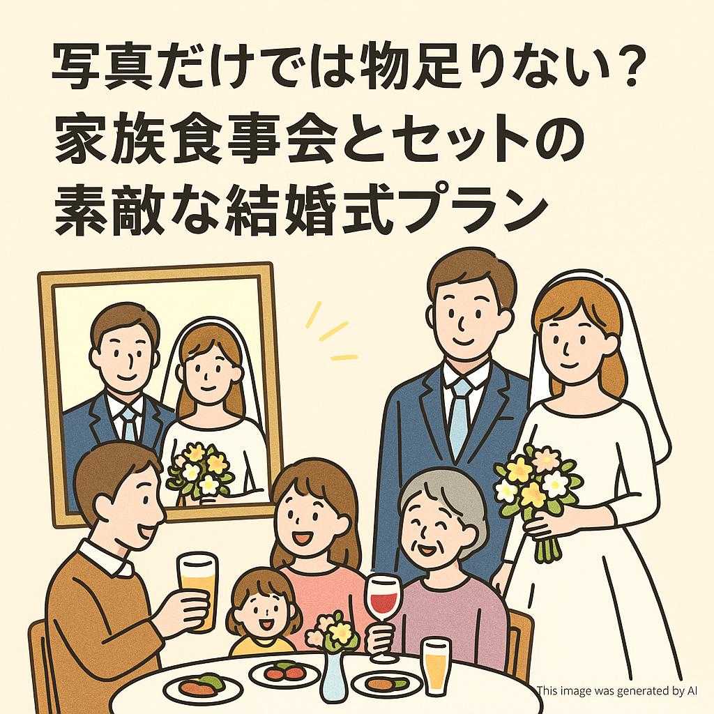 写真だけでは物足りない?家族食事会とセットの素敵な結婚式プラン