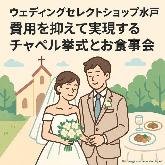 ウェディングセレクトショップ水戸費用を抑えて実現するチャペル挙式とお食事会