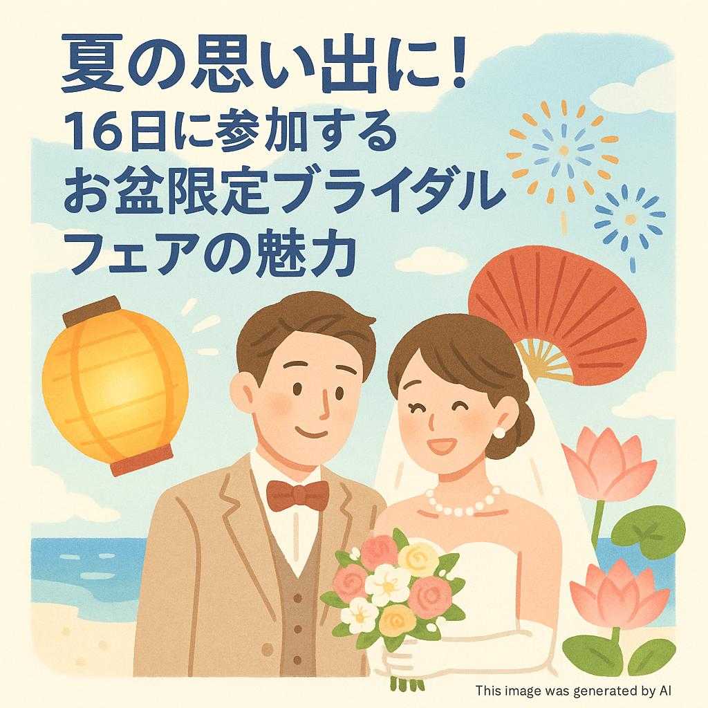 夏の思い出に!16日に参加するお盆限定ブライダルフェアの魅力
