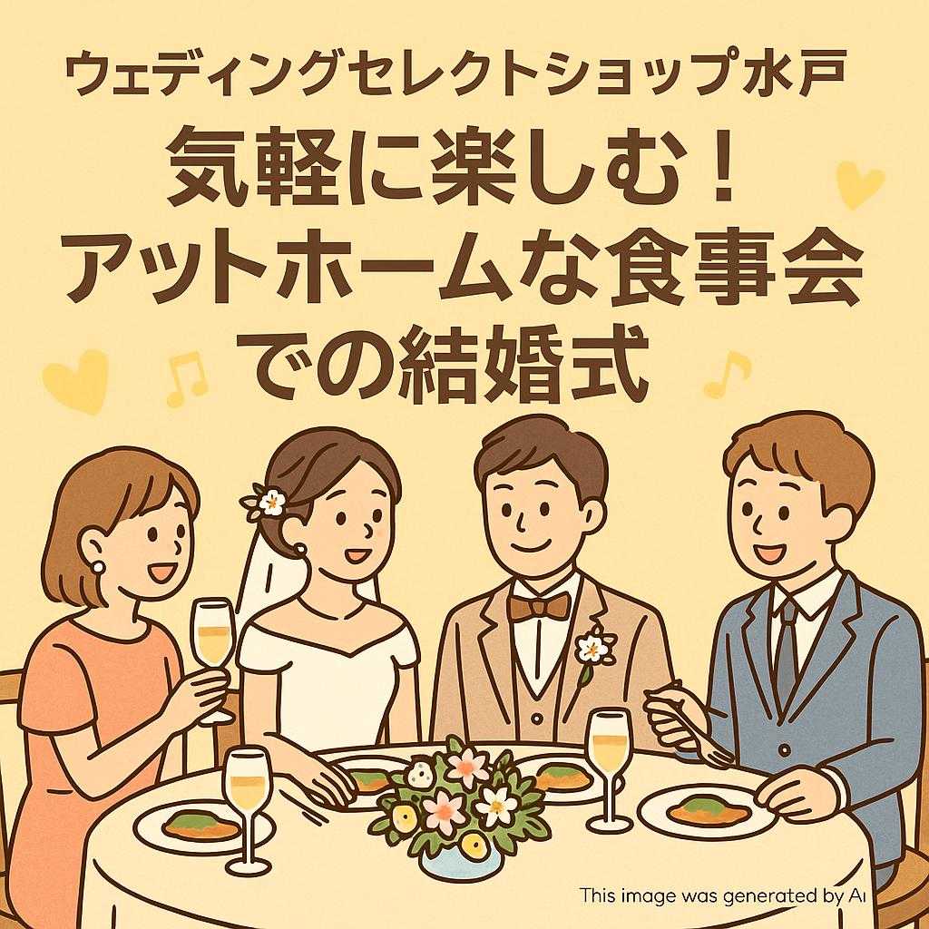 ウェディングセレクトショップ水戸気軽に楽しむ!アットホームなお食事会での結婚式