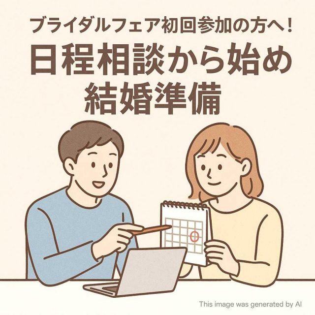 ブライダルフェア初回参加の方へ！日程相談から始める結婚準備