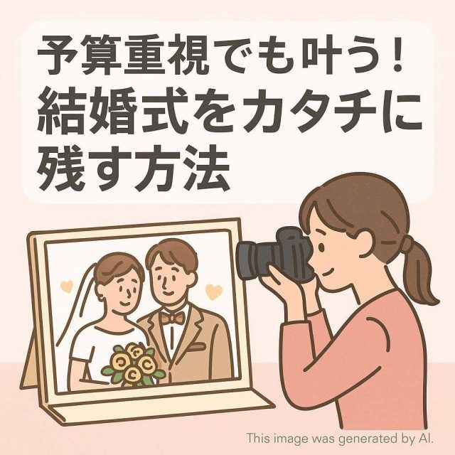 予算重視でも叶う！結婚式をカタチに残す方法