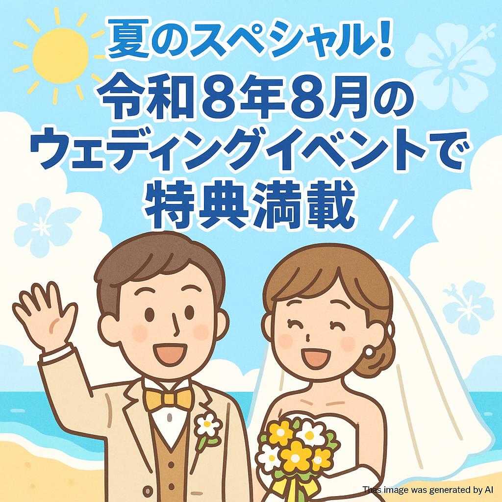 夏のスペシャル!令和8年8月のウェディングイベントで特典満載