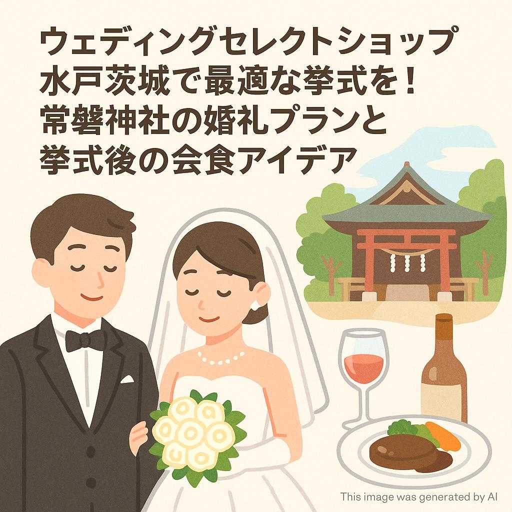 ウェディングセレクトショップ水戸茨城で最適な挙式を！常磐神社の婚礼プランと挙式後の会食アイデア