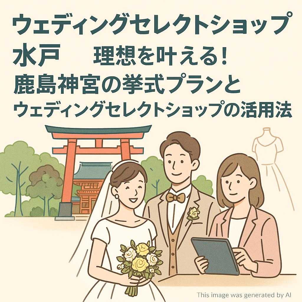 ウェディングセレクトショップ水戸理想を叶える！鹿島神宮の挙式プランとウェディングセレクトショップの活用法