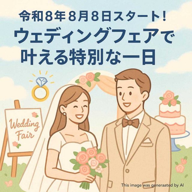 令和8年8月8日スタート！ウェディングフェアで叶える特別な一日