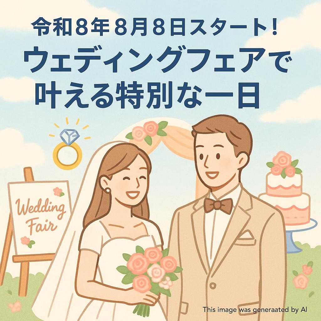 令和8年8月8日スタート!ウェディングフェアで叶える特別な一日