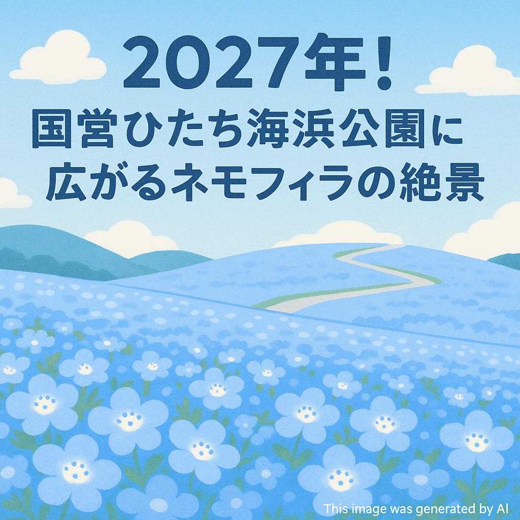 2027年!国営ひたち海浜公園に広がるネモフィラの絶景