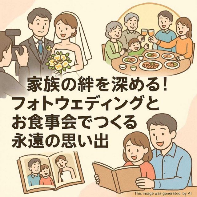 家族の絆を深める！フォトウェディングとお食事会でつくる永遠の思い出