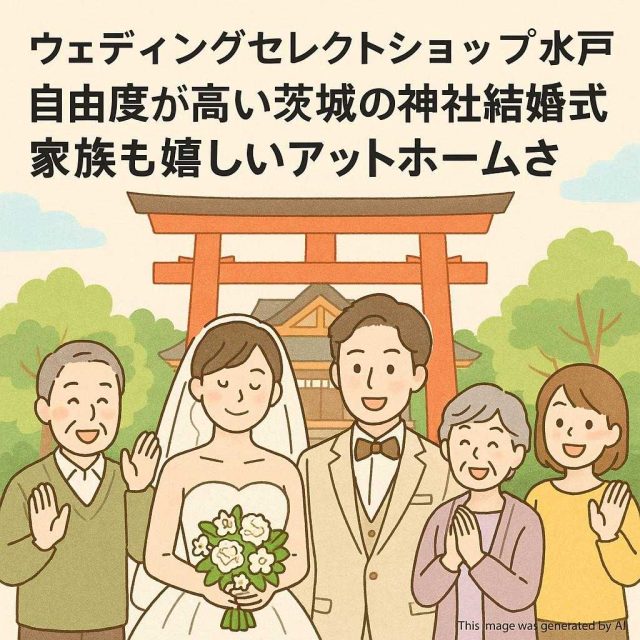 ウェディングセレクトショップ水戸 自由度が高い茨城の神社結婚式、家族も嬉しいアットホームさ