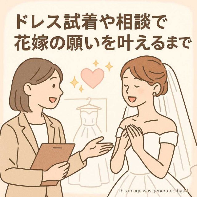 ドレス試着や相談で花嫁の願いを叶えるまで