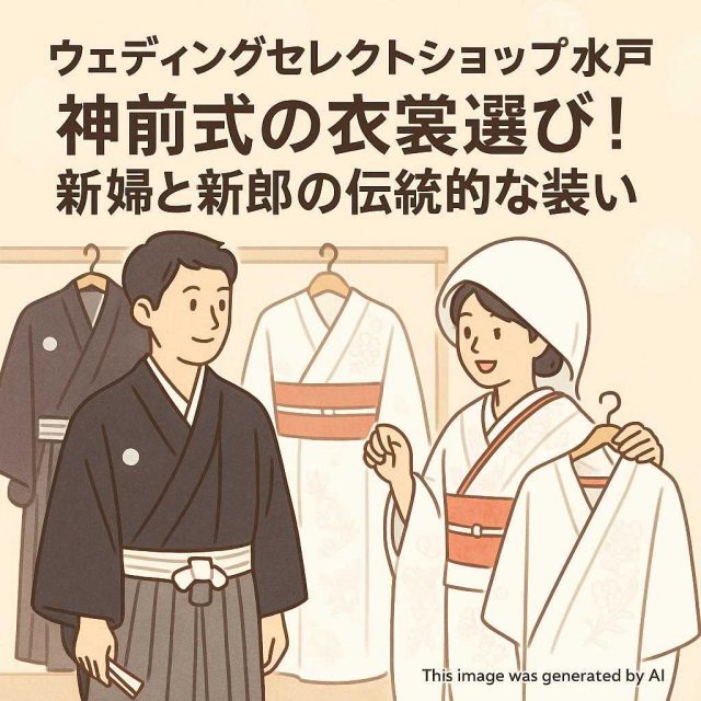 ウェディングセレクトショップ水戸 神前式の衣裳選び！新婦と新郎の伝統的な装い