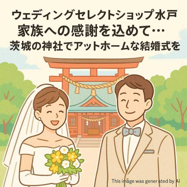 ウェディングセレクトショップ水戸家族への感謝を込めて…茨城の神社でアットホームな結婚式を