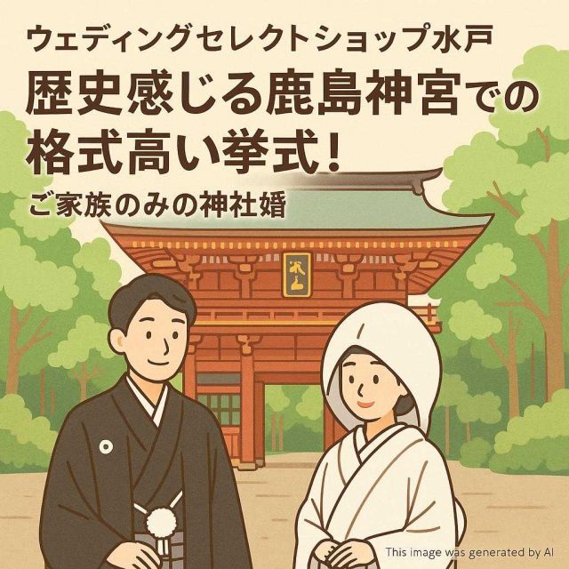 ウェディングセレクトショップ水戸 歴史感じる鹿島神宮での格式高い挙式！ご家族のみの神社婚