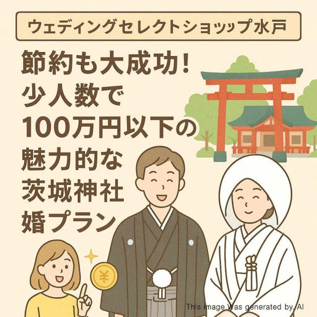 ウェディングセレクトショップ水戸 節約も大成功！少人数で100万円以下の魅力的な茨城神社婚プラン