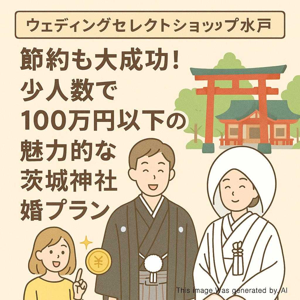 ウェディングセレクトショップ水戸 節約も大成功！少人数で100万円以下の魅力的な茨城神社婚プラン