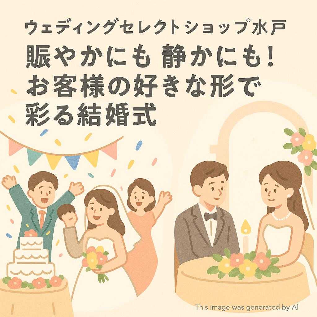 ウェディングセレクトショップ水戸 賑やかにも静かにも！お客様の好きな形で彩る結婚式