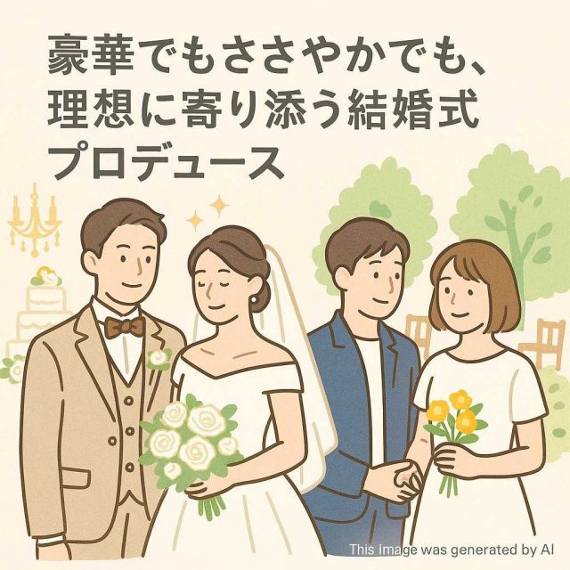 豪華でもささやかでも、理想に寄り添う結婚式プロデュース