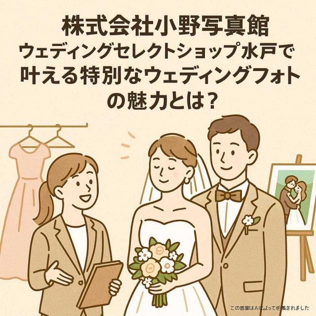 株式会社小野写真館 ウェディングセレクトショップ水戸で叶える特別なウェディングフォトの魅力とは？