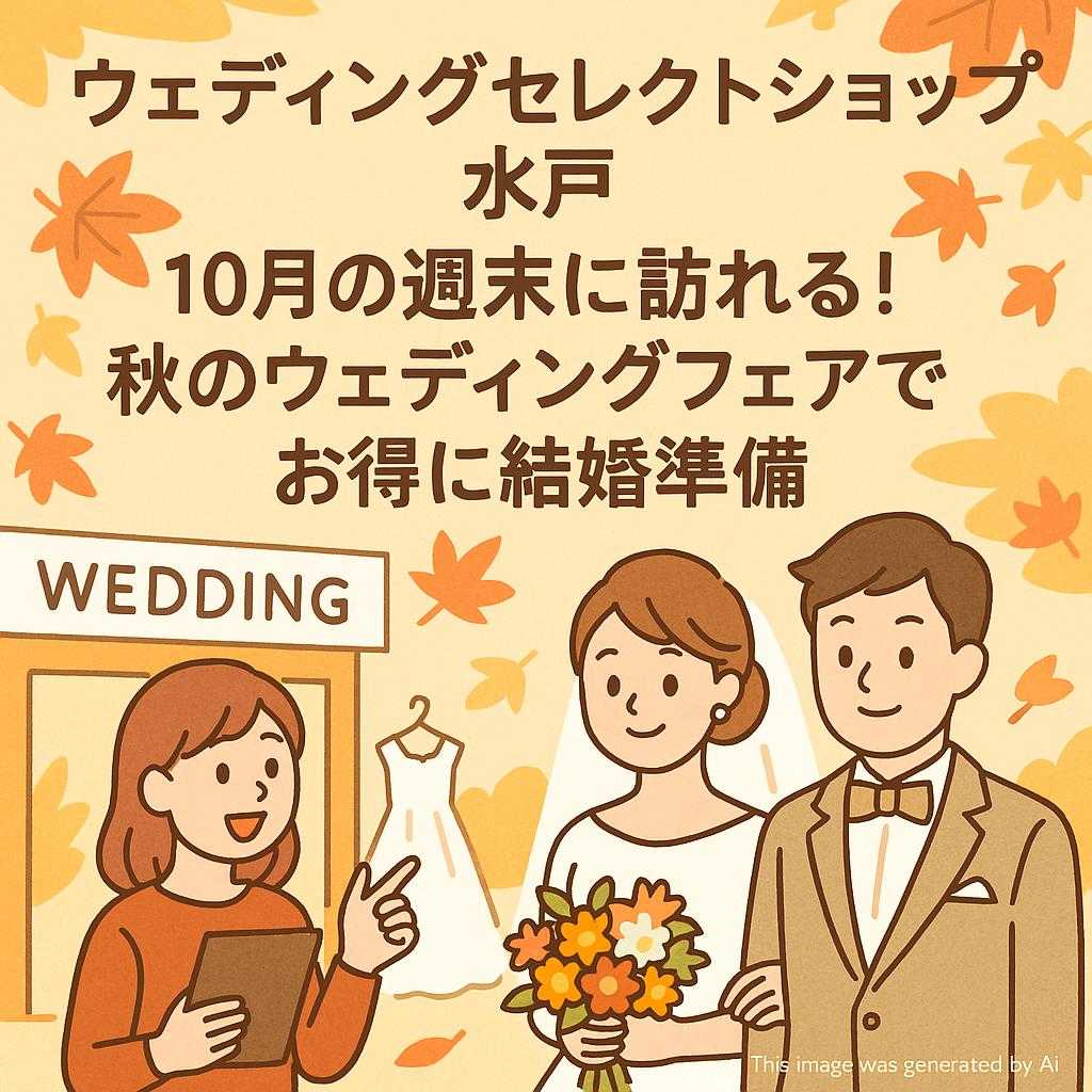 ウェディングセレクトショップ水戸 10月の週末に訪れる！秋のウェディングフェアでお得に結婚準備