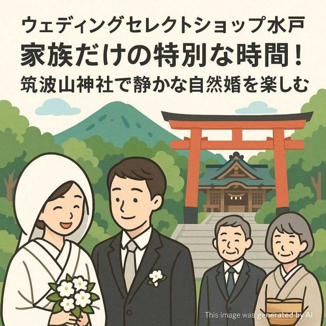 ウェディングセレクトショップ水戸 家族だけの特別な時間！筑波山神社で静かな自然婚を楽しむ
